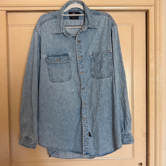 Rare 1993 Vintage RRL Ralph Lauren 3 Star Denim Work Shirt Men’s XL - Picture 1 of 7